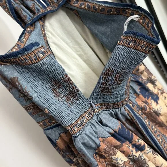 Zimmermann Halter Maxi Dress Floral Print Backless Resort Dress - Picture 6 of 8